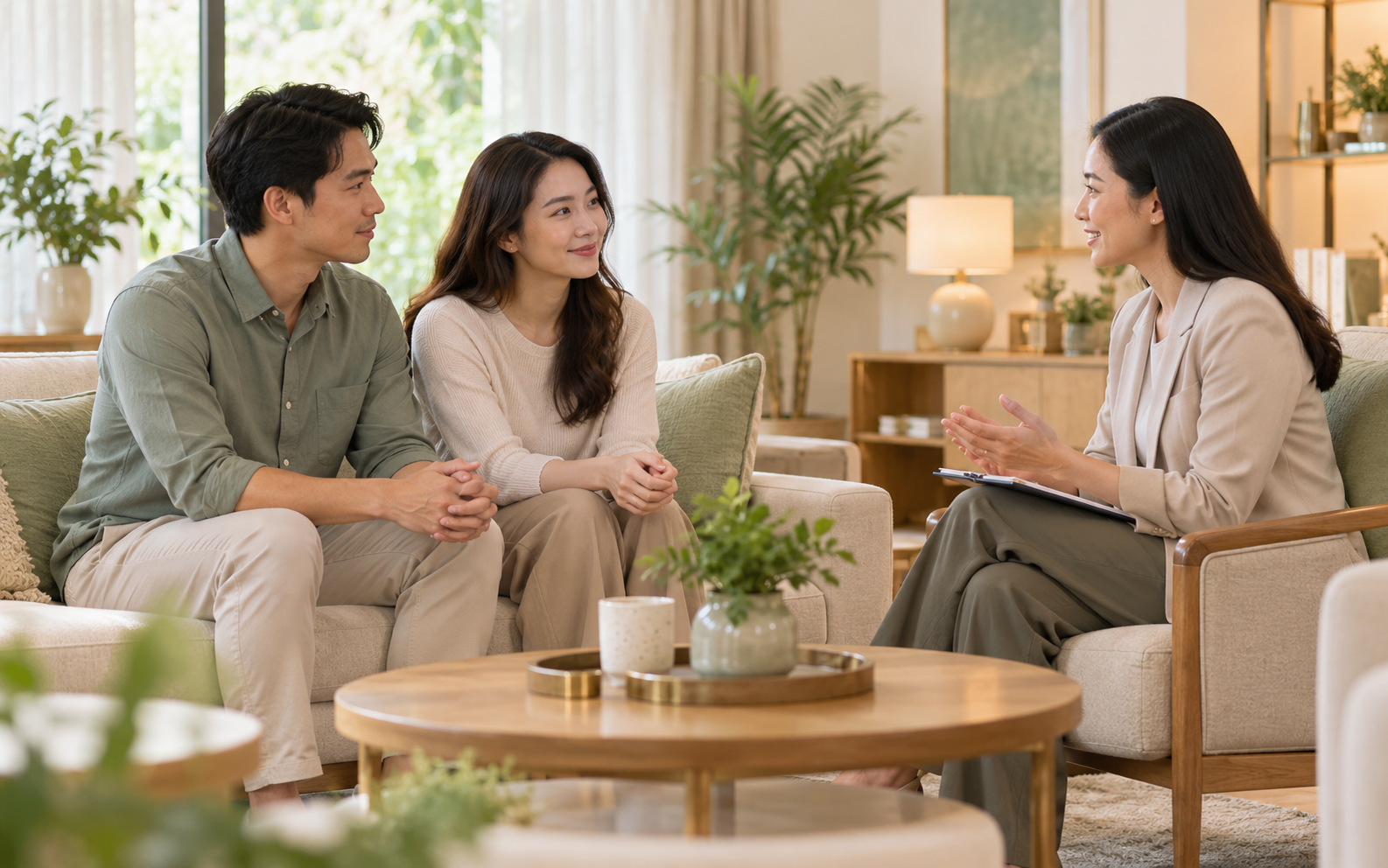 ภาพประกอบปรึกษาคู่รักและครอบครัว สร้างด้วย AI